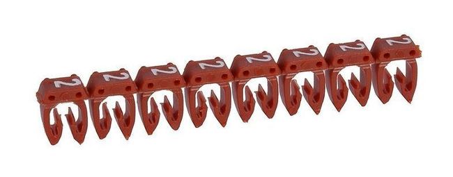 Маркер CAB 3 - для кабеля 0,15-0,5 мм² - цифра 2 - красный